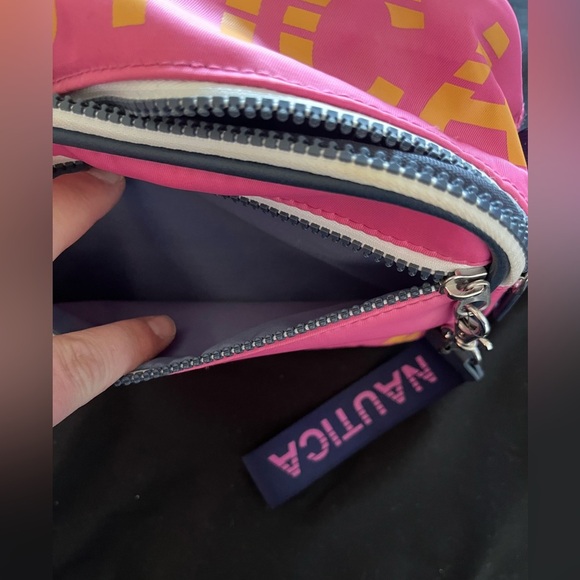 Nautica Vibrant Pink Crossbody with Navy Strap - Picture 5 of 5